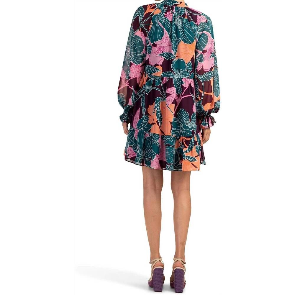 NEW TRINA TURK rhapsodic dress in multi-coloured/ocean tides - Picture 3 of 3